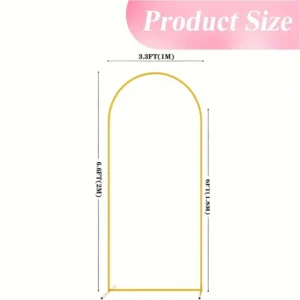 Arch Backdrop - Gold - 6.6ft