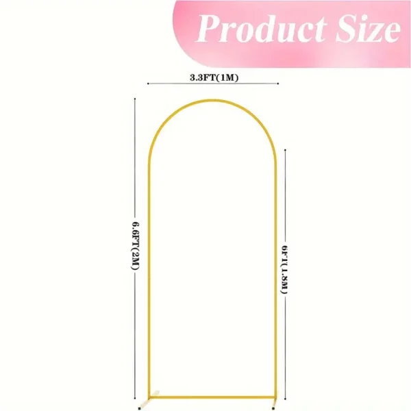 Arch Backdrop - Gold - 6.6ft
