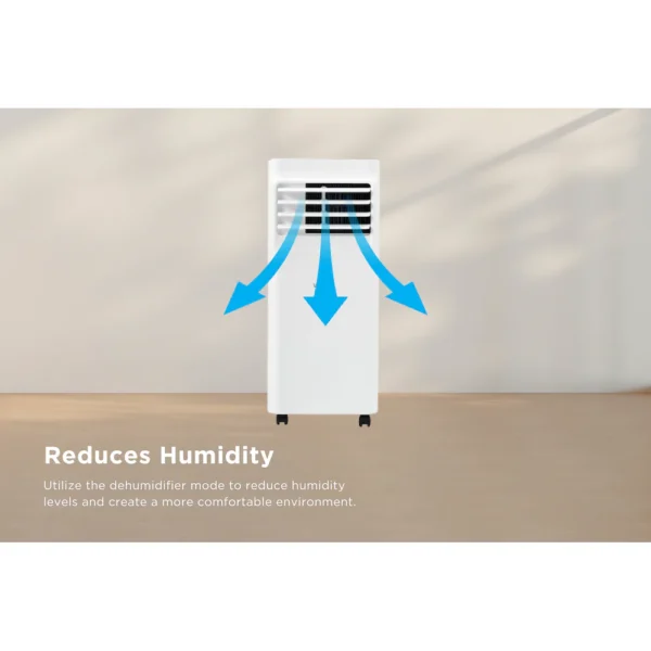 Vissani 10,000 BTU ASHRAE 3-in-1 Portable Air Conditioner, White - Image 2